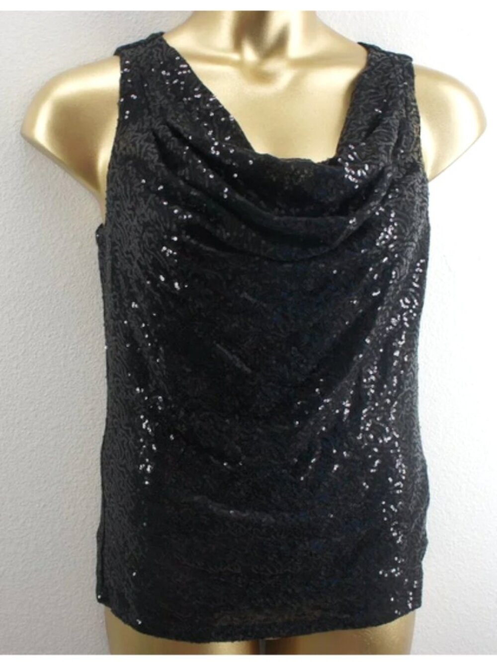 Michael Kors Sequin Cowl Neck Top size M